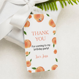 Söt som en Märkre för persikodagstest Presentetikett