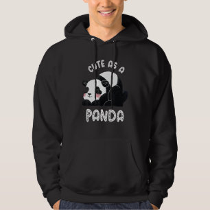 Söt Som En Panda Vild Panda Bambusträd Hoodie