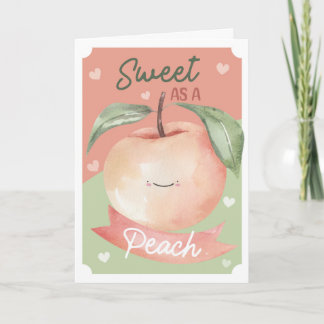 Söt som en persika Snygg vattenfärgskort till Alla Kort