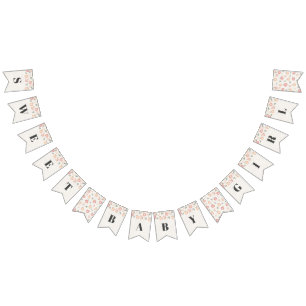 Söt som en persiko-babyduschbanderoll vimplar