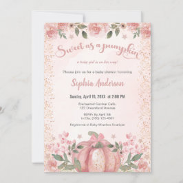 Söt som en Rosa Blommigt Flickbarnskor Inbjudningar