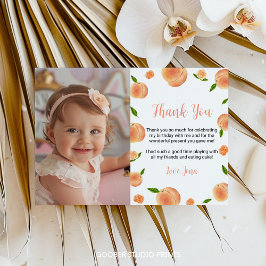 Söt som ett Peach Birthday Photo - tackkort Tack Kort