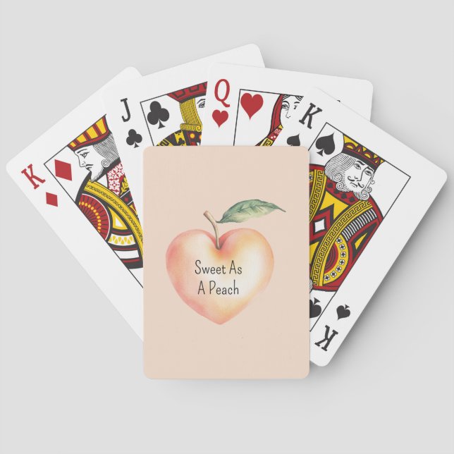 Söt Som Ett Persika Hjärtat  Casinokort (Baksidan)