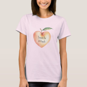 Söt Som Ett Persika Hjärtat T Shirt