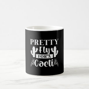 Söt som flyger till ett Cacti Gardener Plantor Kaffemugg