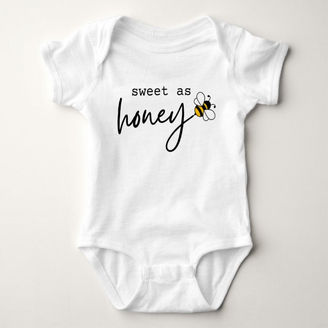 Söt som honung Cute Bee Minimalist-skript T Shirt (Framsida)