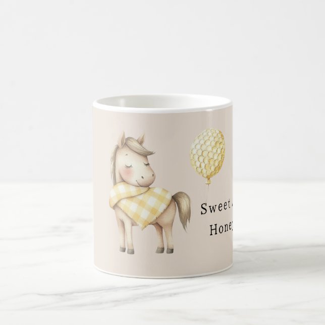 Söt som honung Häst Bikakor Ballong Kaffemugg (Center)