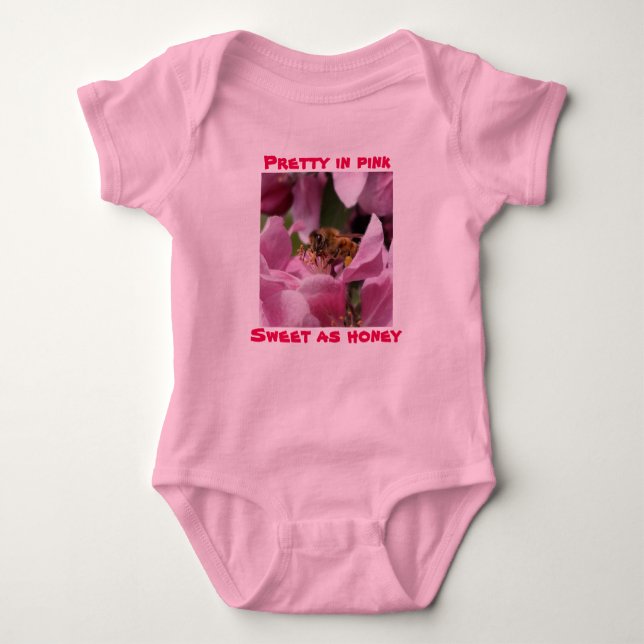 Söt som honung och honungsbin och blommar av krabä t-shirt (Framsida)