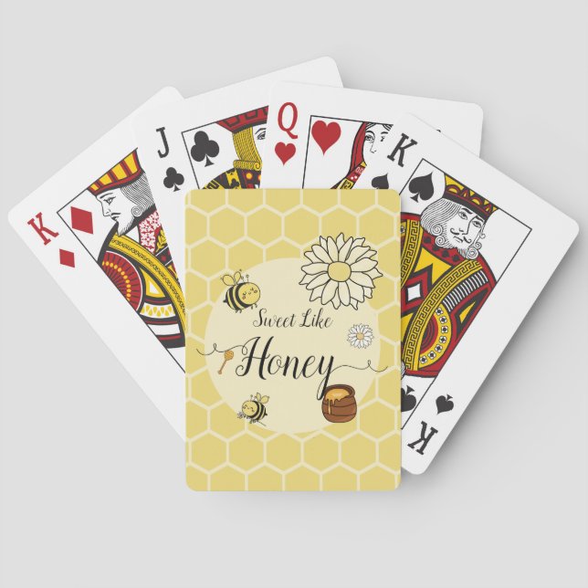 Söt Som Honung Söt Liten Bina Casinokort (Baksidan)