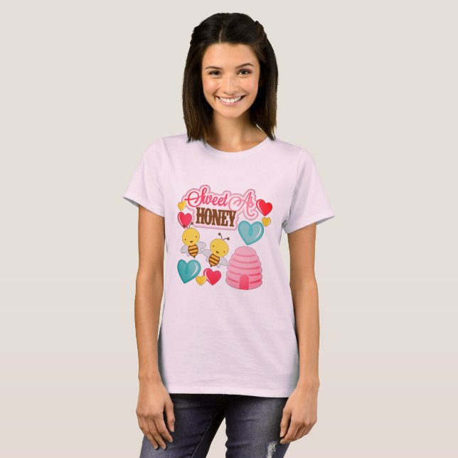 Söt som honung tee shirt (Hel framsida)