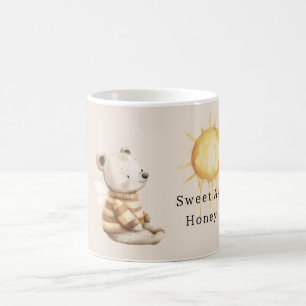 Söt som honungsbi björn sol kaffemugg