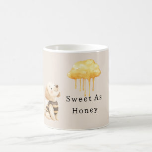 Söt som honungsmoln bee hund  kaffemugg