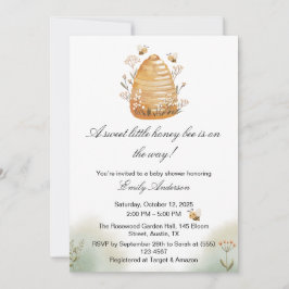 Söt som inbjudan till honungsbin Baby Shower