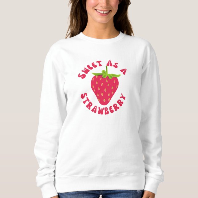 Söt som jordgubbsbär t shirt (Framsida)