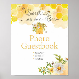 Söt som kan bli Foto Bebis Shower Gästbok Poster