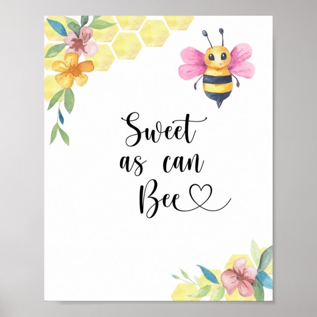 Söt som kan ha varit. Bee Girl. Poster (Framsidan)
