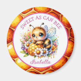 Söt som kan | Honungsbin och Blommor Magnet