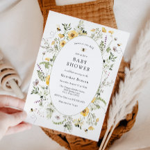 Söt som kan kan vara gula blommor baby shower