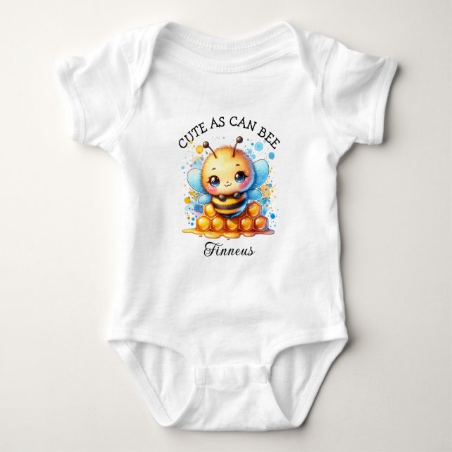Söt som kan kan vara | Honungsbi Baby Pojke T Shirt (Framsida)