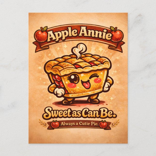 Söt Som Kan Vara - Apple Annie - Matfreaks Vykort (Framsida)