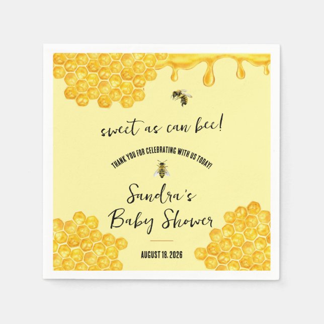 Söt som kan vara! Baby Shower Pappersservett (Framsidan)