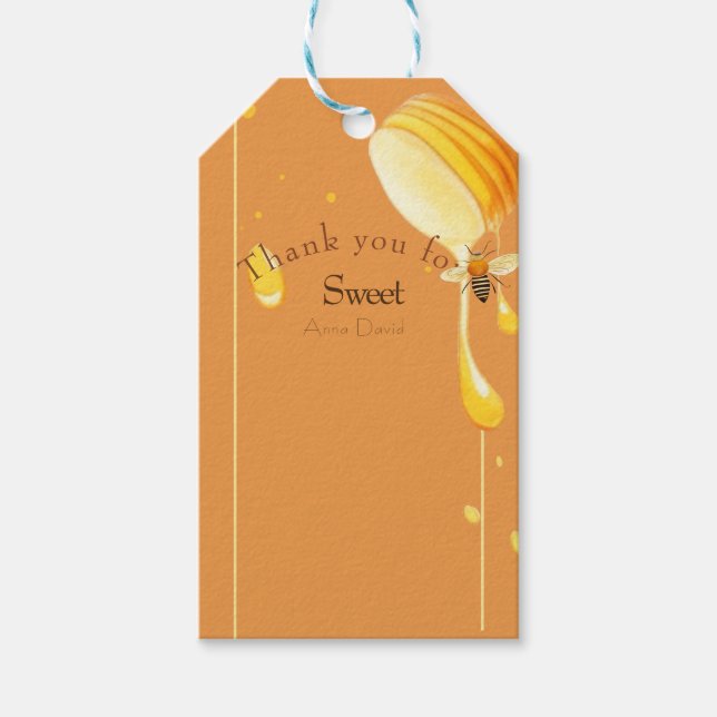 Söt som kan vara babydusch presentetikett (Framsidan)