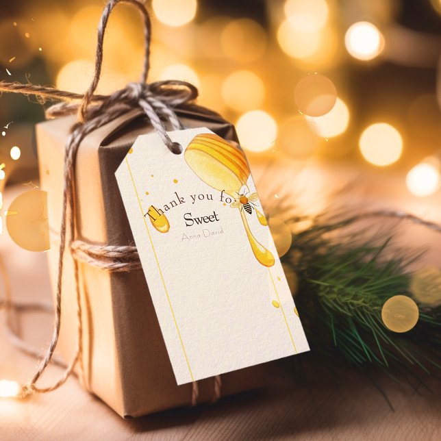 Söt som kan vara babydusch presentetikett (Skapare uppladdad)