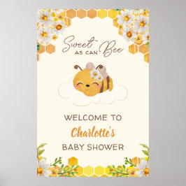 Söt som kan vara babyskor Blommigt Honeycomb Poster