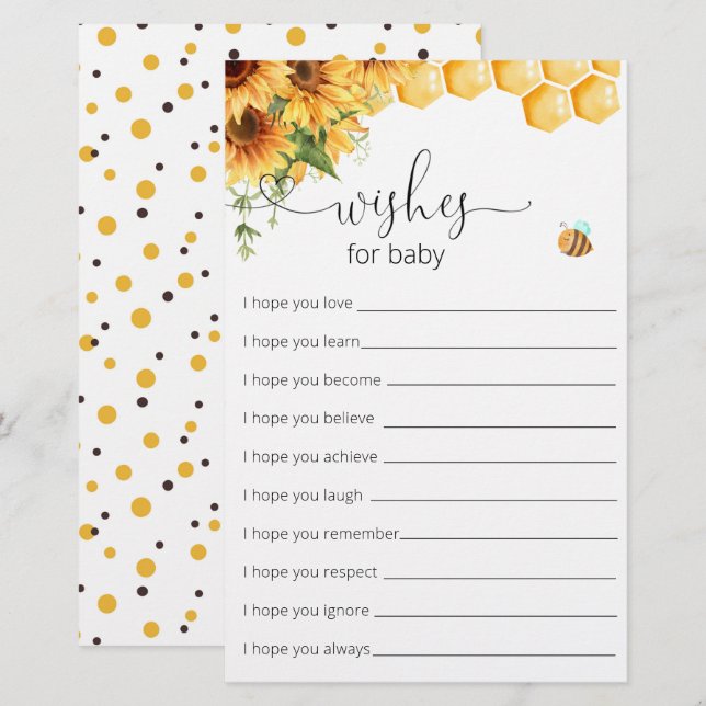 Söt som kan vara babyskor Önskemål för Baby (Fram/baksida)