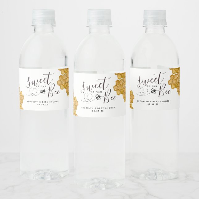 Söt som kan vara babyskor vattenflaskor etikett (Flaskor)