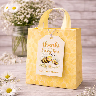Söt som kan vara Bee Baby Shower Presentetikett