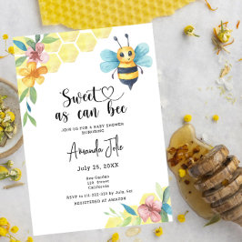 Söt som kan vara blommig baby shower inbjudningar