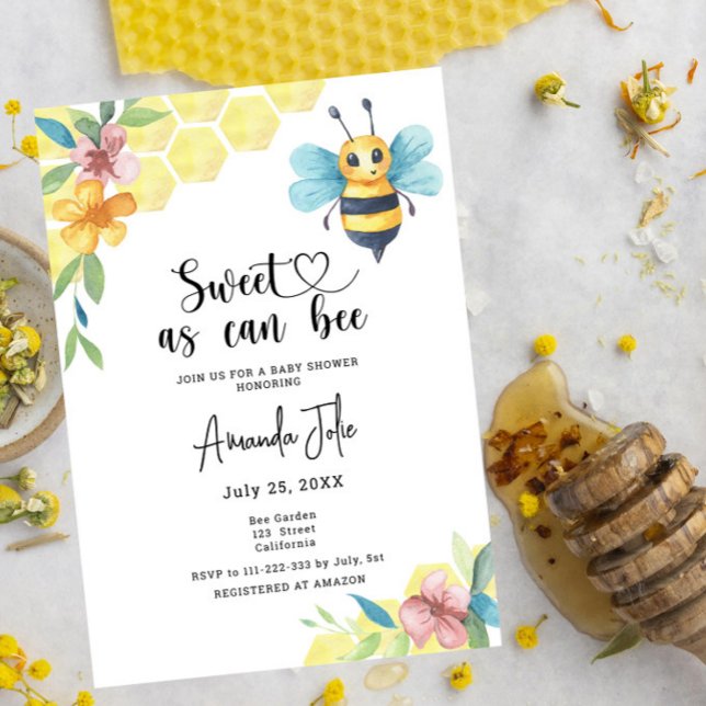 Söt som kan vara blommig baby shower inbjudningar (Skapare uppladdad)