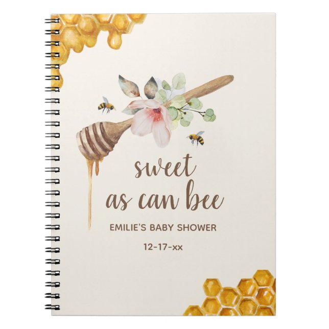 Söt som kan vara Blommigt Baby Shower Guest Anteckningsbok (Framsidan)