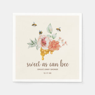 Söt som kan vara Blommigt Honeycomb Baby Shower Pappersservett