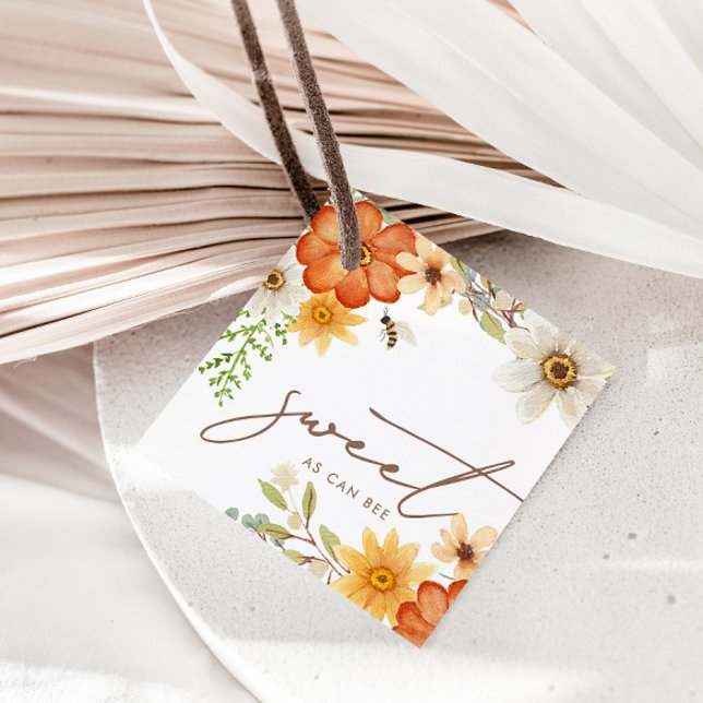 Söt som kan vara | Blommigt Vår Baby Shower Gåvor Etiketter (Skapare uppladdad)