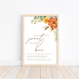 Söt som kan vara | Blommigt Vår Baby Shower Poster