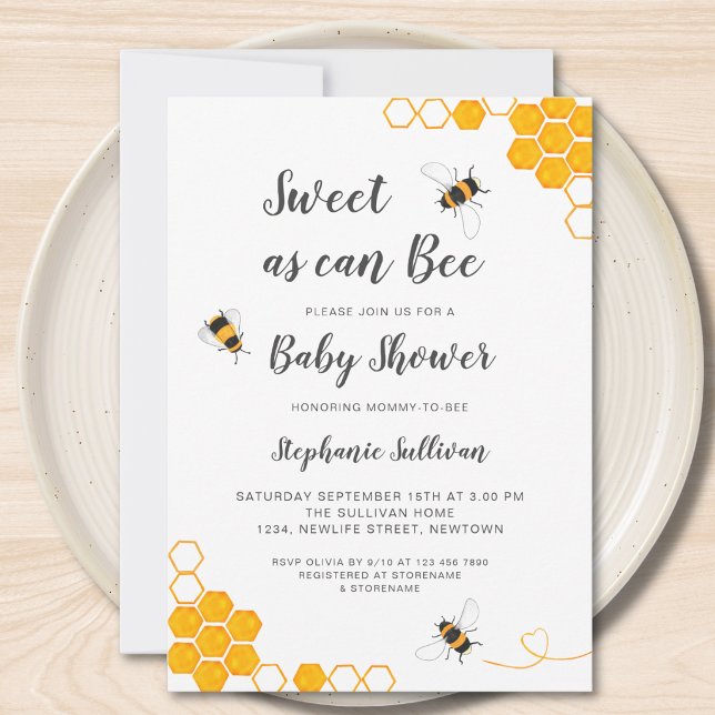 Söt Som Kan Vara Budget Baby Shower Inbjudningar (Skapare uppladdad)