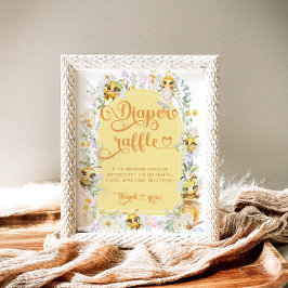 Söt som kan vara Cute Baby Shower Raffle Poster