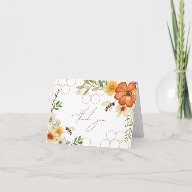 Söt som kan vara | ELEGANT BLOMMIGT VÅR Tack Kort (Framsida)