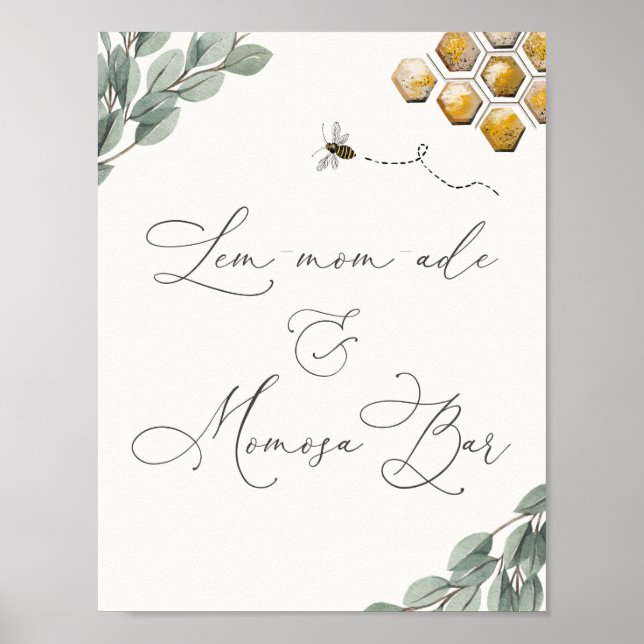 Söt som Kan vara Eucalyptus Lem-mamma-ade & Momosa Poster (Framsidan)