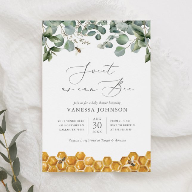 Söt som kan vara Greenery Baby Shower Inbjudningar (Skapare uppladdad)