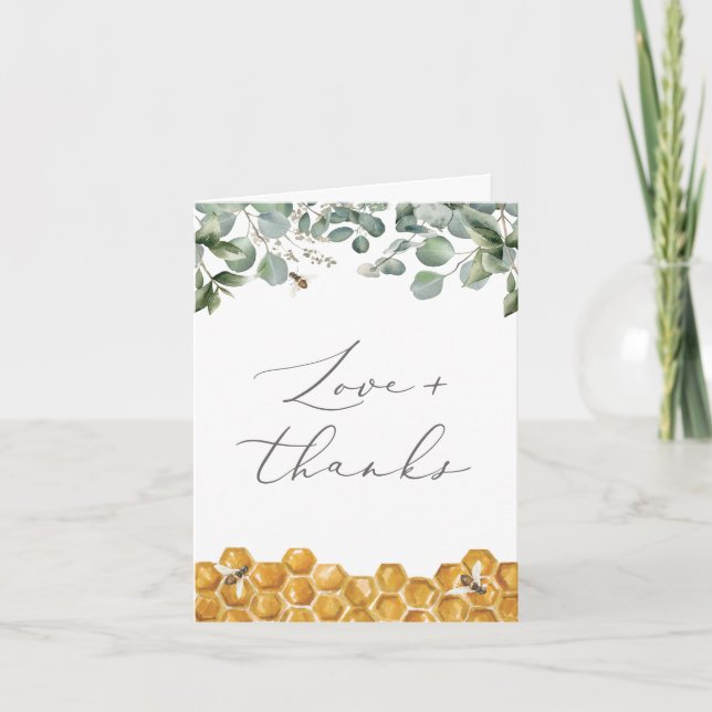 Söt som kan vara Greenery Baby Shower Tack Kort (Framsida)