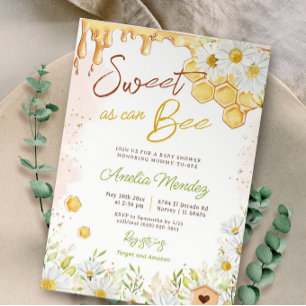 Söt som kan vara honeycomb Baby Shower Sprinkle Inbjudningar