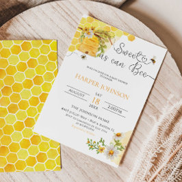 Söt som Kan vara honeycomb Blommigt Baby Shower In Inbjudningar