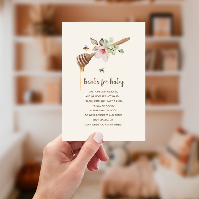 Söt som kan vara honungsbabyskor Bok-begäran Inbjudningar (Skapare uppladdad)