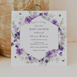 Söt som kan vara Lavender Baby Shower-inbjudan Inbjudningar