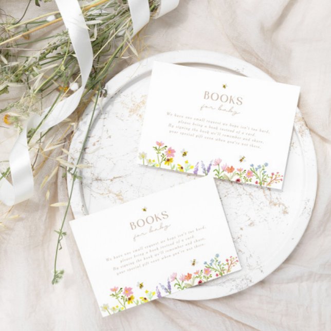 Söt som kan vara modernt, minimalt Bokar för Baby Tilläggskort (Fully customizable book request enclosure card!)