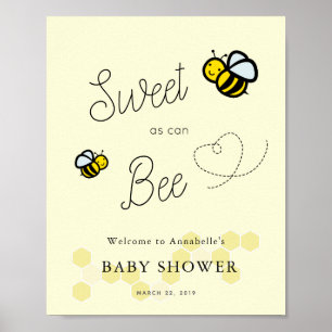 Söt som kan vara välkomstskylt för babyskor poster