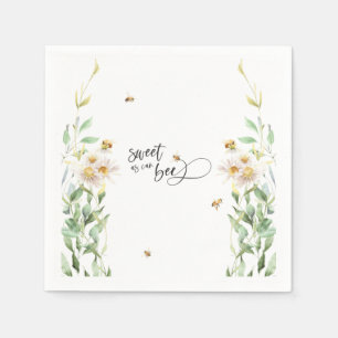 Söt som kan vara vattendärg Blommigt Honeybee Pappersservett